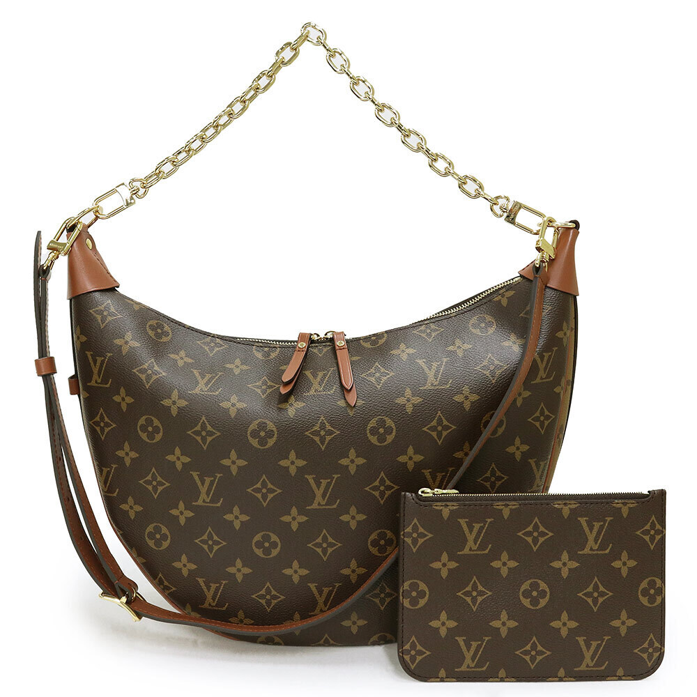 Louis Vuitton Loop Hobo Handbag Monogram Reverse Calfskin Brown